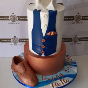 2 Tier Tuxedo (Man) Cake