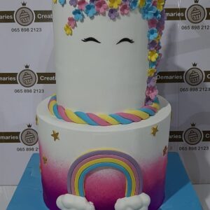2tier Unicorn Birthday Cake