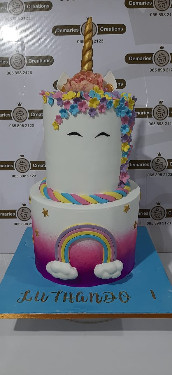 2tier Unicorn Birthday Cake